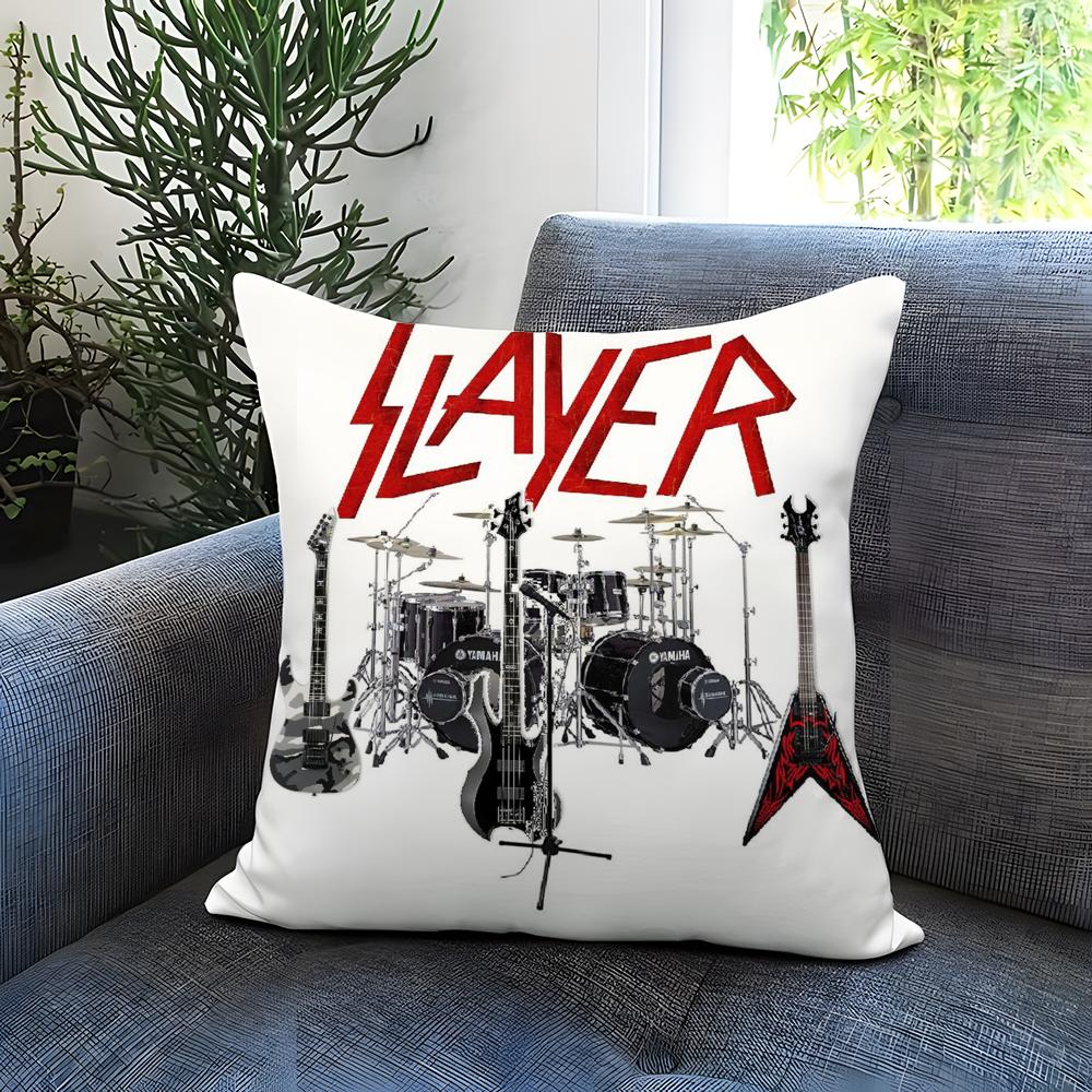 

Heavy Metal Band S-Slayer Cushion Cover Comfortable Reversible Pillow Cover Ideal for Car Sofa Bedroom & Beyond 30X30cm