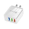 PD36W QC3.0 Mini 3 Ports Quick Charger Adapter US/EU/UK Plug for Home/Office