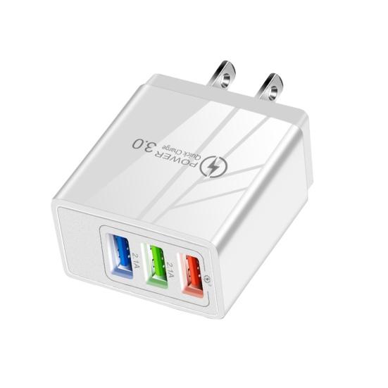 PD36W QC3.0 Mini 3 Ports Quick Charger Adapter US/EU/UK Plug for Home/Office