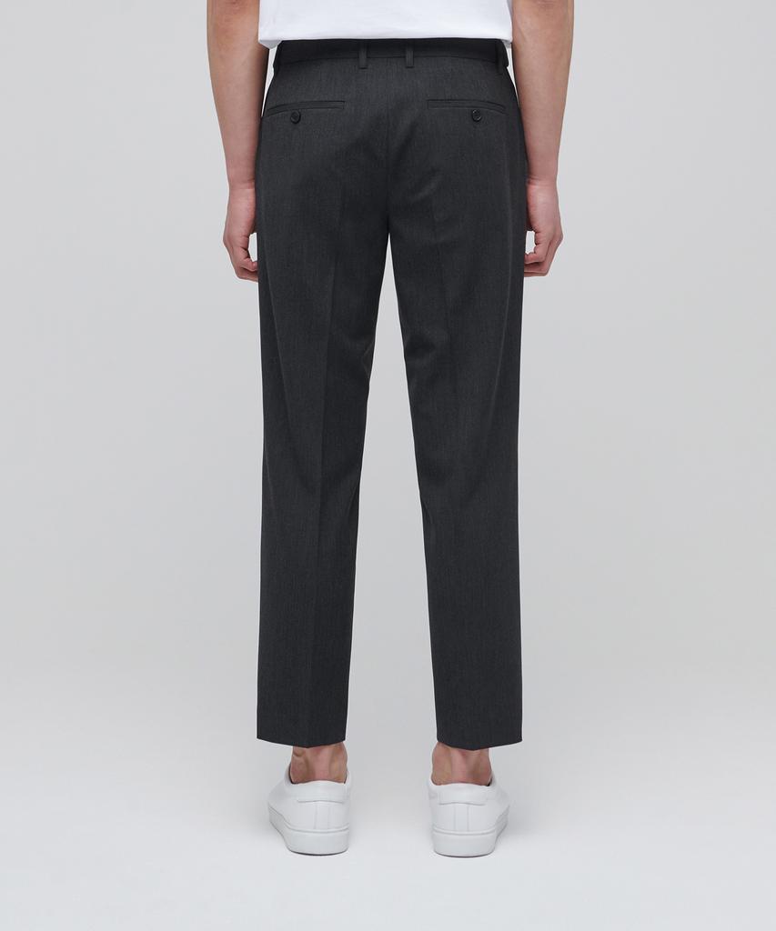 Musinsa Standard Lightweight Tapered Hidden Banding Crop Slacks [Charcoal Gray]