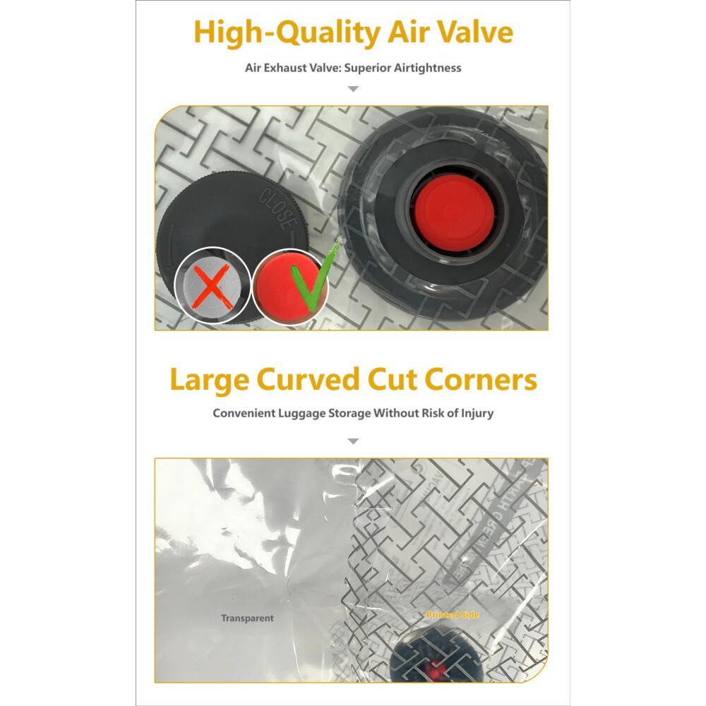 Vacuum Storage Bags with Electric Pump Valve Space Saver Compression Sealed Organizer for Clothes Wardrobe Travel Luggage Reusable Large Capacity