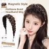 Pearl Adjustable Fishtail Braid Headband Easy Wig Headband  Suitable for Daily and Casual Wear