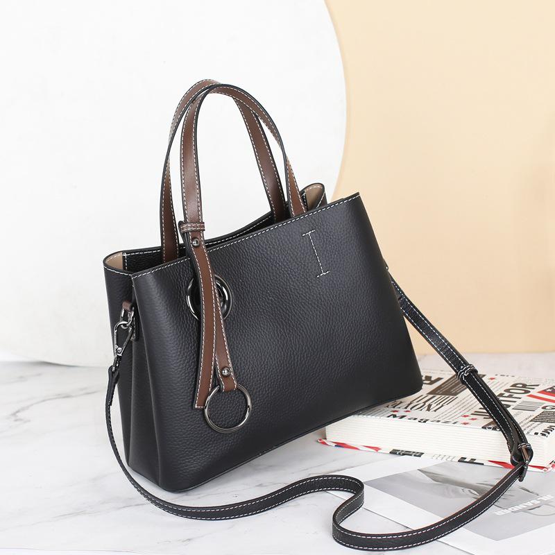 Genuine Leather Women's Versatile Crossbody Shoulder Bag, Top Grain Cowhide Handbag 2023