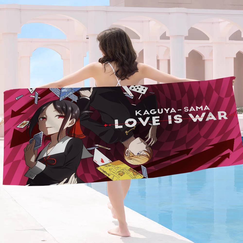 Anime K-Kaguya-Sama Love Is WarS Microfiber Beach Towel Absorbent Quick dry Soft Yoga Swimming Resort Mountain Climbing Towel