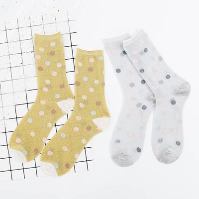 Women's Summer Fashion Trend Classic Socialite Sweet Polka Dot Cylinder Stack Socks