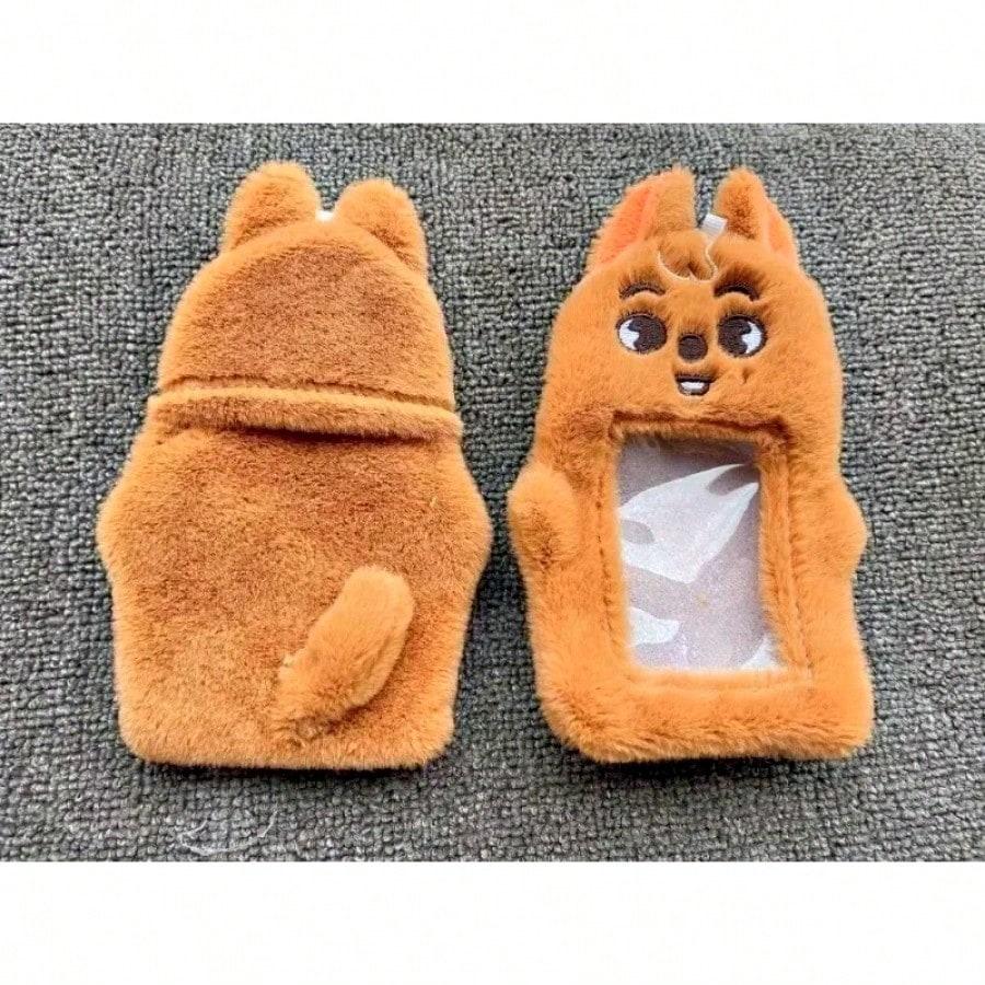 Capa de Proteção para Cartão de Pelúcia Skzoo Pop Coreano Stray Fan Animal Adorável para Foto de Identidade, Crédito, Cartão de Ônibus - Presente Divertido Stay SK