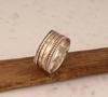 Ručně vyrobený designový prsten Spinner Band, stříbro 925, masivní prsten, unisex prsten, Statement Ring, Party Ring,