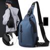 Men's Sling Bag Multi-Functional Chest Bag with Headphone Jack Modern Crossbody Bag for Phone & Essentials