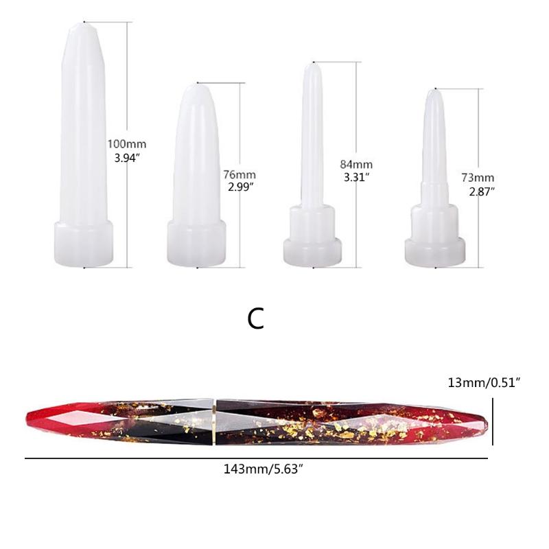 1 Set Ballpoint Epoxy Casting Mold Fountain Pen Epoxy Mold Silicone Pen Molds Resin Mold Pen Style Pen Casting Mold