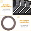 For Ford Mustang 2015- Car Rear Louver Window Side Shutter Cover Trim Sticker Vent Scoop ABS Carbon Fiber Black Accessories
