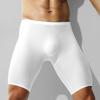 Pánské boxerky Elastický design se středním pasem Prodyšné letní šortky z ledového hedvábí Kalhotky Jednobarevné U-vypouklé Bezešvé kalhotky
