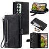 For Xiaomi Redmi 15 5G (Global) (169mm) Case 9 Card Slots Zipper Wallet PU Leather Phone Cover with Wrist Strap