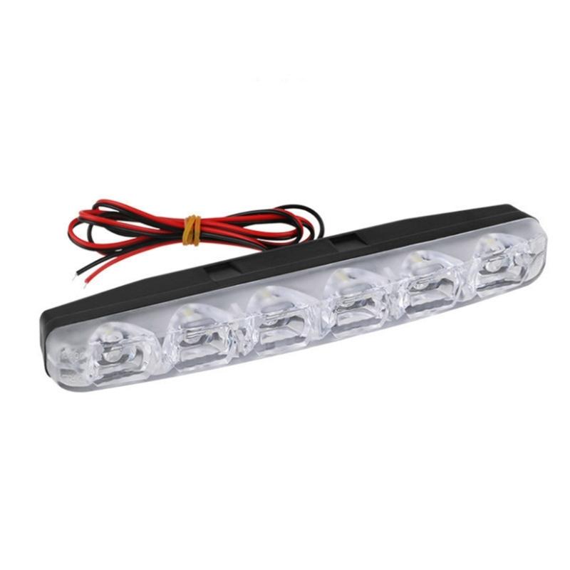 6LED High Power LED Daytime Running Lights Driving Lamp Universal Fit LED Car Fog Light Easy Installation Durable