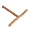 T Shaped Wood Bird Perch Fun Paw Grinding Chewing Exercising Relieve Boredom Wooden Parrot Stand