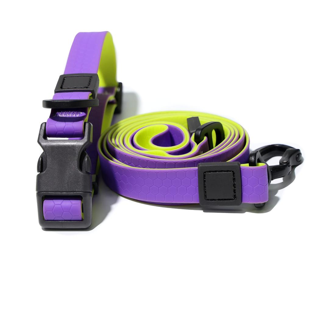 This Waterproof Dog Collar and Leash Set Is Made of High-Quality PVC Material, Which Is Durable and Wear-Resistant