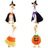 Funny Cloak Halloween Porch Goose Costume Witch Hat 23inch Lawn Goose Outfit Creative Pumpkin Garden Goose Costume Outdoor