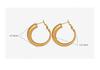 New Large Hoop Titanium Steel Earrings, Niche French Design, Colorfast Stud Accessories for Women