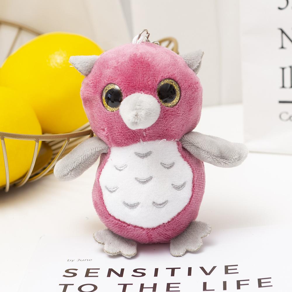 13Cm Cartoon Cute 4 Big Eyed Owl Simulation Plush Toy Keychain Soft Filled Animal Charm Backpack Decoration Toy