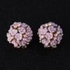 Pendientes de Carrillón de Viento de Perla y Cristal de Aguja Plateada Vintage