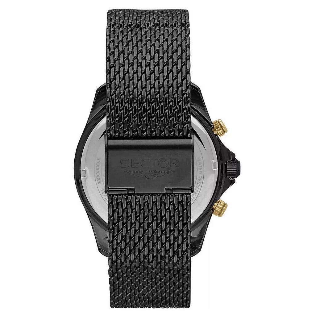 Sector Orologio da uomo 650 Cronografo Acciaio Inossidabile Quadrante Nero Quarzo R3273631005 100M