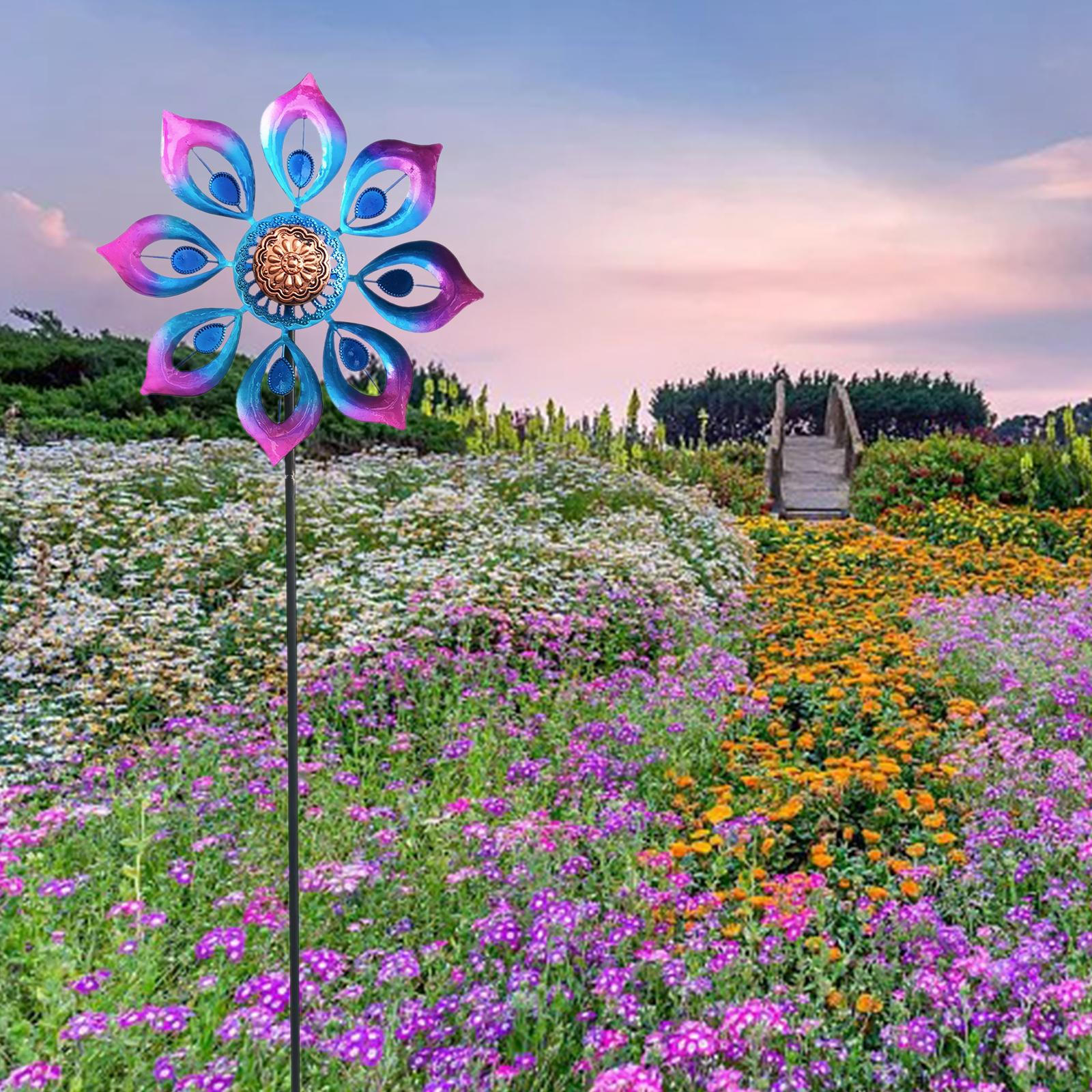 

47 Mill Ornament Железная скульптура вертушки с металлическим колом для наружной террасы для отдыха во дворе A