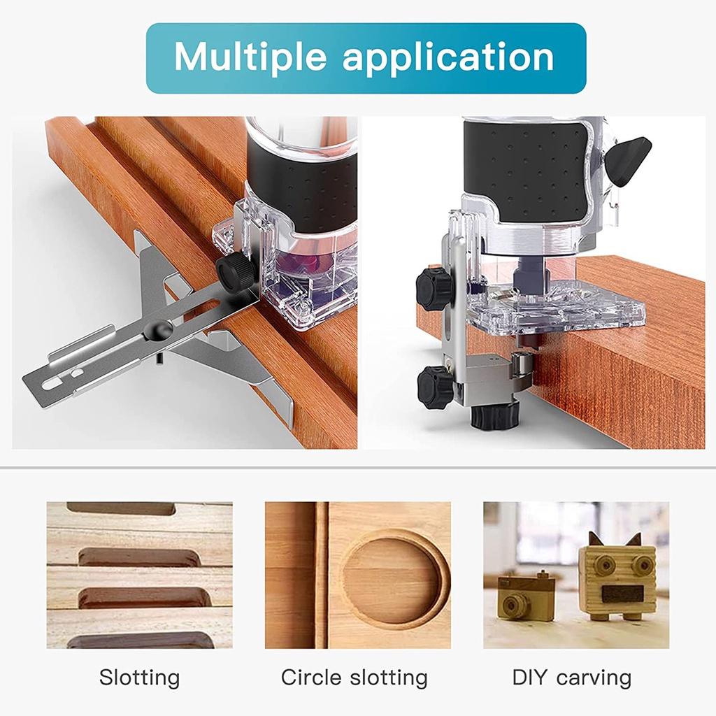 1280W 21V Woodworking Engraving Slotting Trimming Milling Machine Wood Router Cordless Electric Trimmer