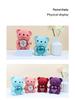 Rotating Acrylic Jewelry Box with Teddy Bear & Eternal Rose for Valentine's Day
