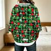 Women's Casual 3/4 Sleeve Christmas Print Hooded T-Shirt Top
