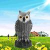 Fake Standing Owl Hunting Decoy Ornamental Repeller Garden Weed Pest Crow Scarer