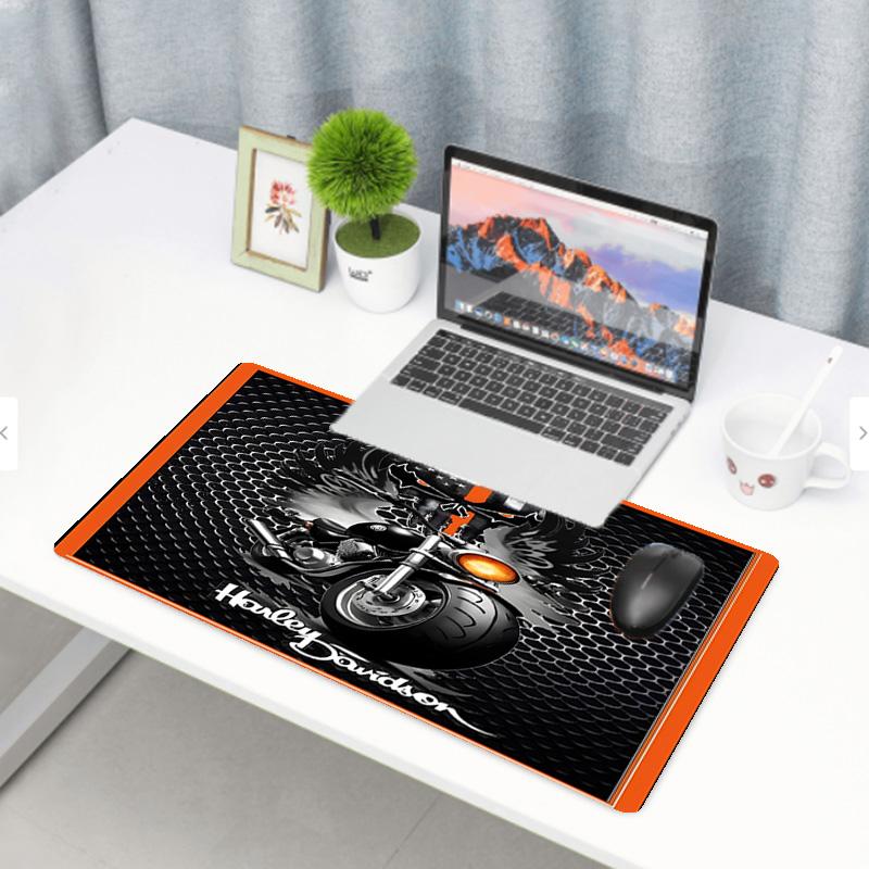 Harley Davidson Print Mouse Pad, Anti‑Slip Desktop keyboard Mat, for PC Laptop Gaming Working Daily Use, Cool Festival Birthday Gift