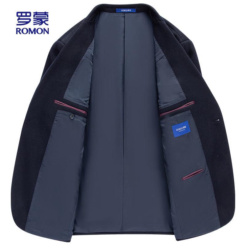 ROMON Men's Wool Blend Business Casual Suit Jacket