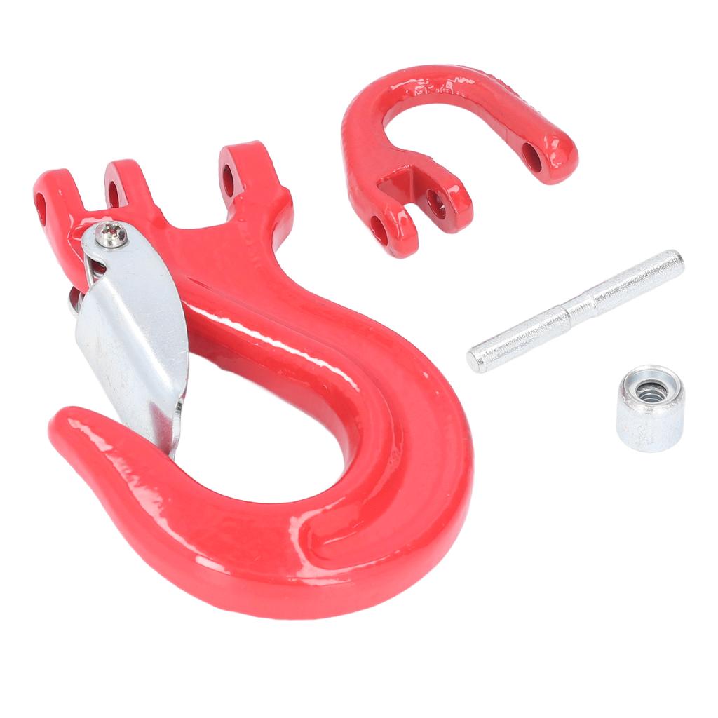 Winch Trailer Clevis Hook Red 2T Loading 80 Steel Universal with Safety Latch Heavy Duty