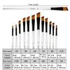 Angular Paint Brushes Nylon Hair Angled Watercolor Pait Brush Set for Acrylics Watercolors Gouache Inks Oil and Tempera 12pcs