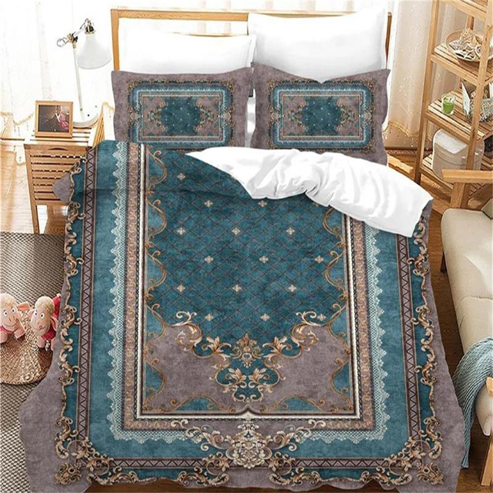 Luxury Duvet Cover Sets King Size 3pcs Super High Grade Oft Comfortable Deluxe Bedding Set Western Housse De Couette 240x260 Hot