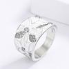 Export Source Elegant And Fresh Light-Colored Enamel Flower Slightly Inlaid Zircon Epoxy Women'S Ring