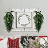 Hanging Swag with Pinecones and Ribbon Natural Evergreen Branches Decorative Door or Wall Arrangement for Home Office