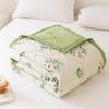 INS Skin-Friendly Washable Cotton Summer Quilt - Brushed Flannel Cooling Blanket for Dorms