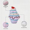 Pet Toy Bite-Resistant Plush Chew Toy with Interactive Sound Design Squeaky Ice Cream Shape Pet Teeth Cleaning Toy