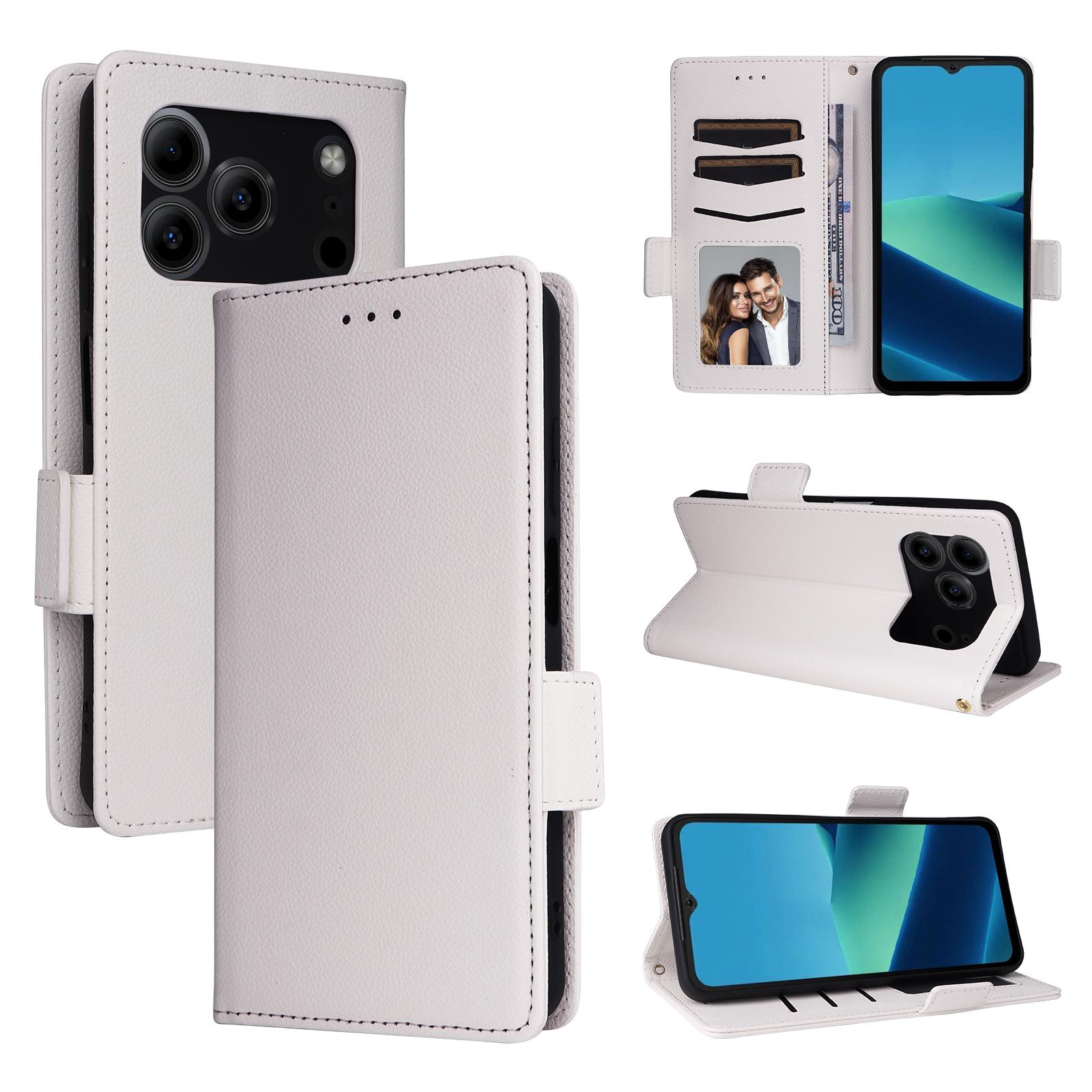 

Чохли-книжки для Doogee Note 56, Note 56 Pro зі штучної шкіри, повний захист корпусу, протиударний, міцний, ретро чохол для телефону білий