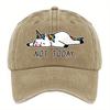 Lazy Unicorn Not Today Graphic Print Baseball Cap Casual Denim Adjustable Sun Hat for Adult Unisex