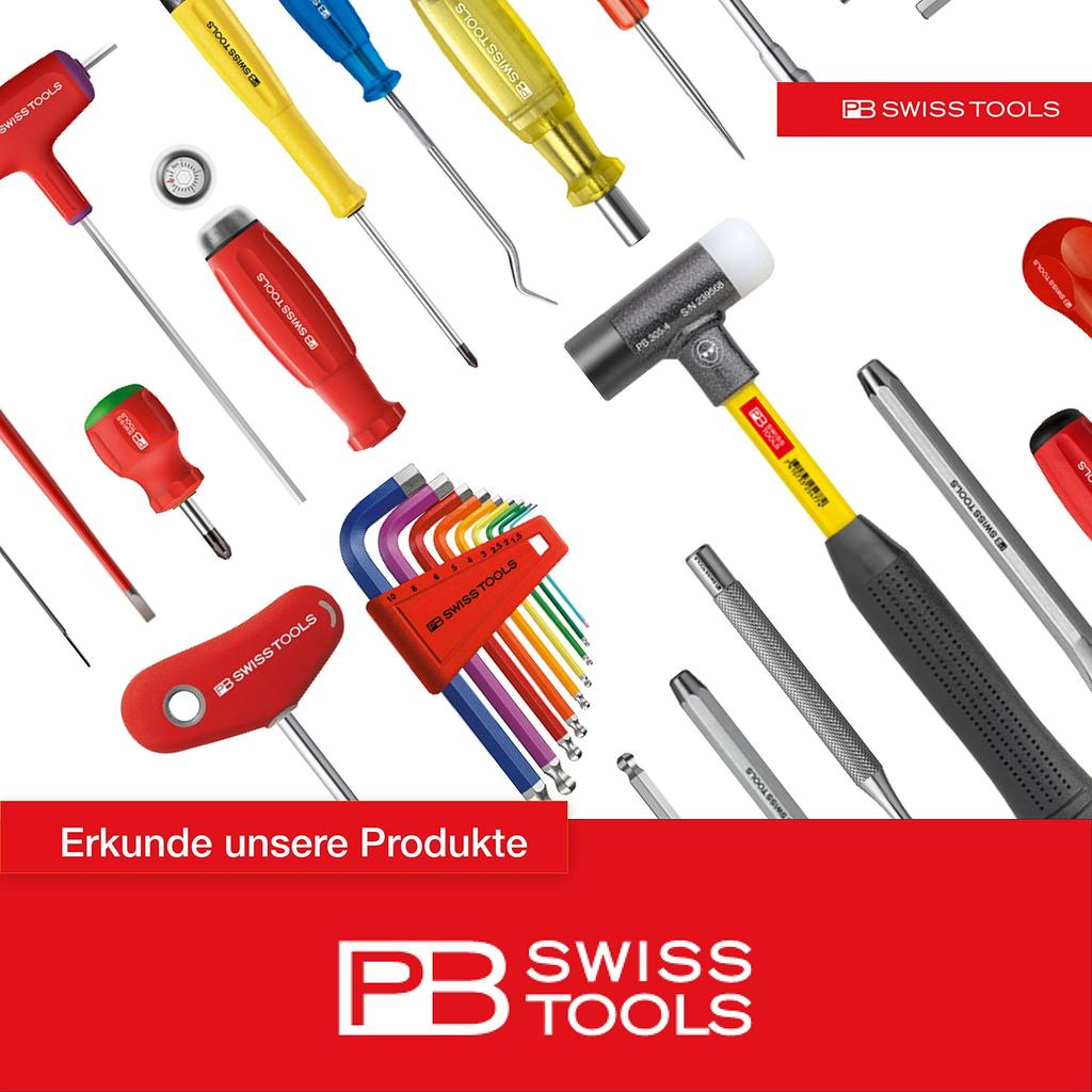 PB Swiss Tools Sliding Hex Key Wrench Set of 5 1204SET6CBB (Boxed)