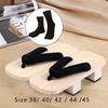 1 Pair of Wooden Clog Sandals Flip Flops Mules with EVA And Tabi Socks for Travel, Apartment, Home,
