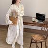 Skirt Cotton Woman Plus Size Spring Summer Long Sleeve Loose Nightgown Casual Comfortable Long Skirt Dresses