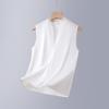 Black Spring/Summer Satin Lace Trim Vest – Slimming Women's Elegant Layered Top