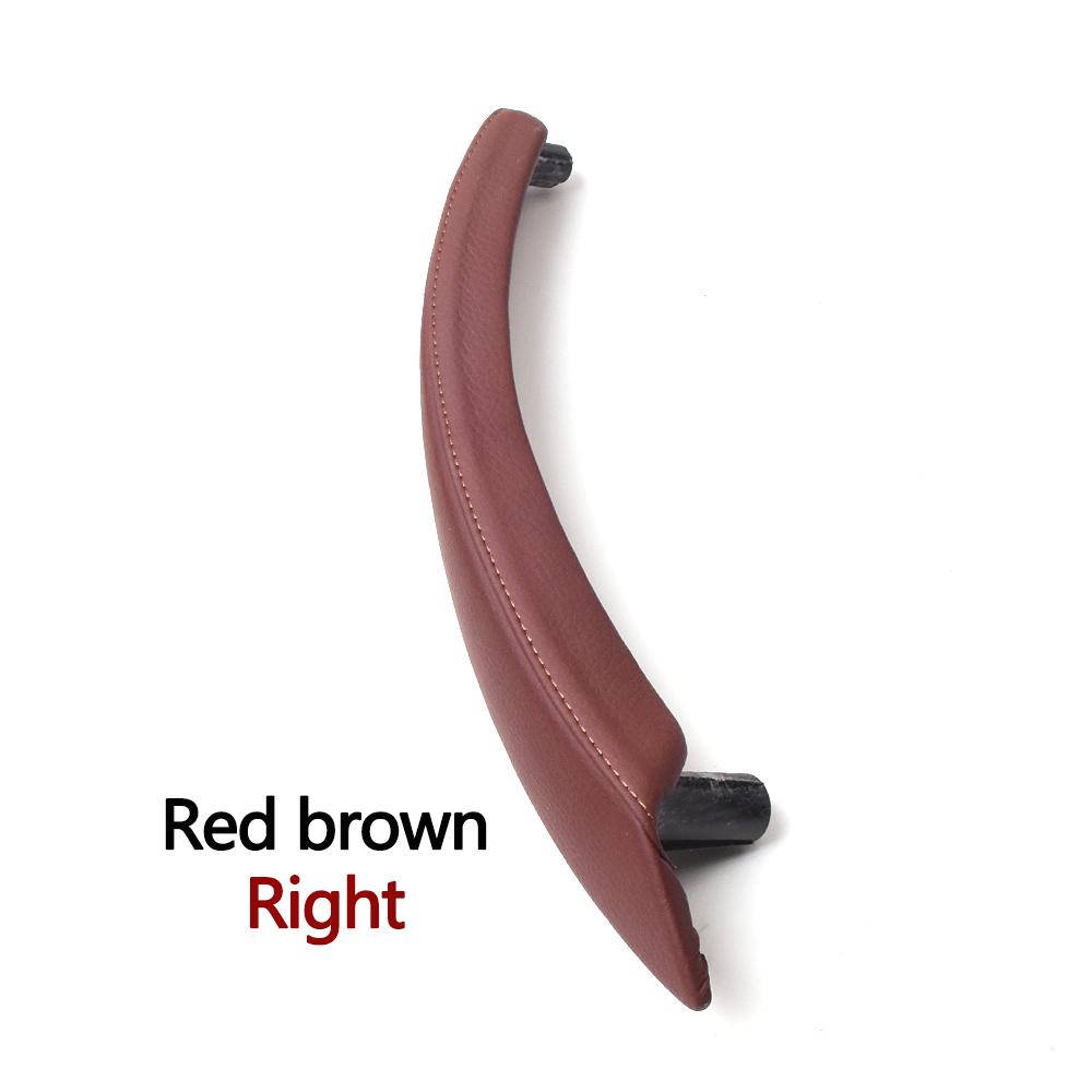 Left Right Interior Passenger Door Pull Handle Leather Outer Cover For BMW X5 X6 E70 E71 E72 2007-2014