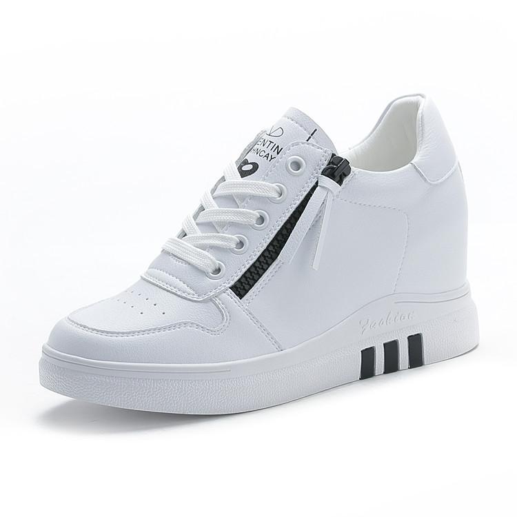 Inner Heightening Women's Shoes Autumn and Winter New Casual Shoes Platform Women's Lace-up Wedge Heel Sports Shoes Low-top Shoes Single Shoes