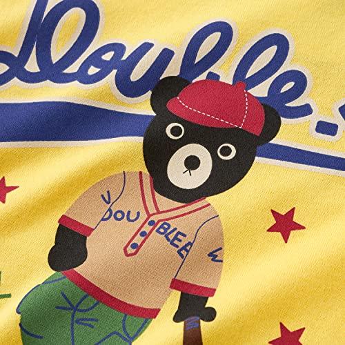 Miki House 62-5201-493 Double Bee T-Shirt, Short Sleeve, Made in Japan, Boys and Girls, Baby, Kids, Children's Clothing, yellow, 6-12 Months