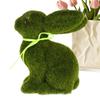 Easter Moss Bunny Flocked Animal Sculpture Easter Decoration Bunny Statue Holiday Animal Statue for Spring Easter Home Table