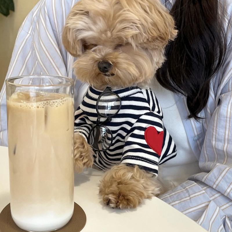 Striped Puppy Shirt Dog Summer Vest Cute Thin Hoodies for Dogs Chihuahua Bichon Witer Dog Undershirt Cat Clothing Pet Sweatshirt