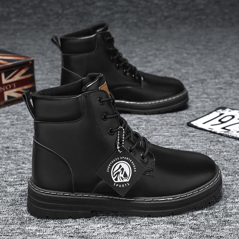 Martin Boots Men's Winter New Men's Shoes British Style Retro Big Yellow Boots Men's High-top Casual Board Shoes Men